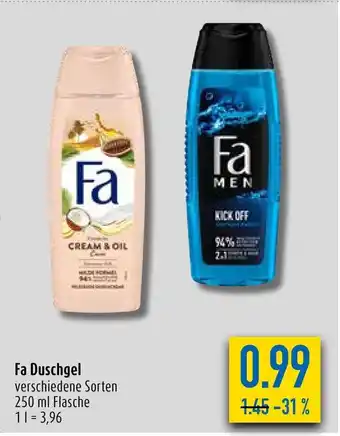 diska Fa Duschgel verschiedene Sorten 250 ml Flasche Angebot