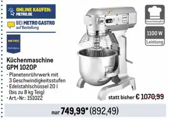 METRO METRO Professional Küchenmaschine GPM 1020P Angebot