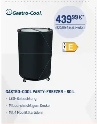 METRO GASTRO-COOL PARTY-FREEZER - 80 L Angebot