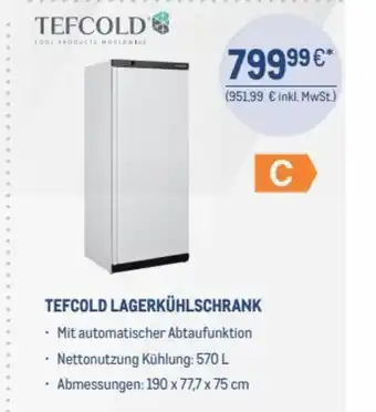 METRO TEFCOLD LAGERKÜHLSCHRANK Angebot