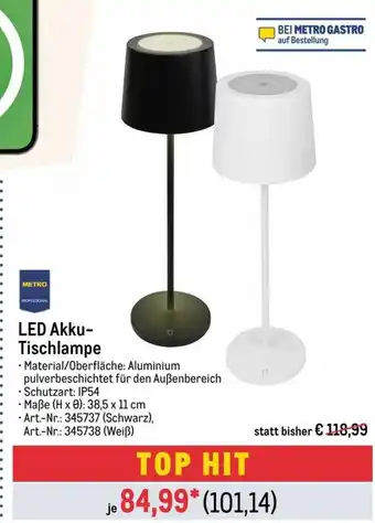 METRO METRO PROFESSIONAL LED Akku-Tischlampe Angebot