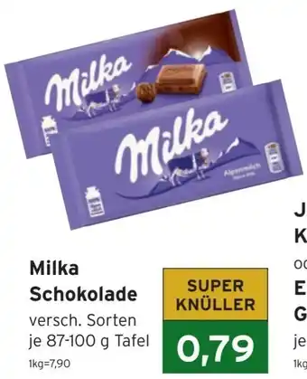 CAP Markt Milka Schokolade versch. Sorten je 87-100 g Tafel Angebot