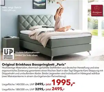 Wiethoff Original Brinkhaus Boxspringbett ,,Paris" Angebot