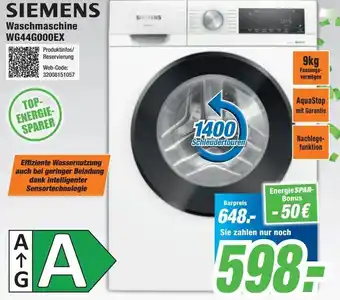 Expert SIEMENS Waschmaschine WG44G000EX Angebot