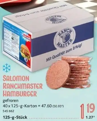 Selgros SALOMON RANCHMASTER HAMBURGER 125-g-Stück Angebot