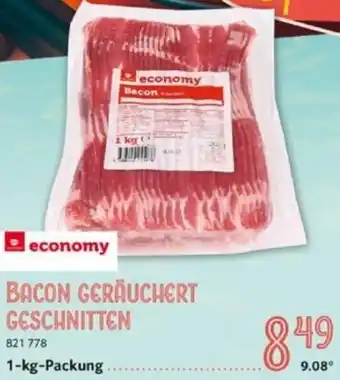 Selgros economy BACON GERÄUCHERT GESCHNITTEN 1-kg-Packung Angebot