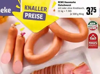 REWE REWE Hausmarke Fleischwurst 500 g Ring Angebot