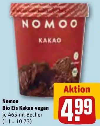 REWE Nomoo Bio Eis Kakao vegan 465-ml-Becher Angebot