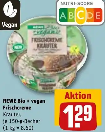 REWE REWE Bio + vegan Frischcreme 150-g-Becher Angebot