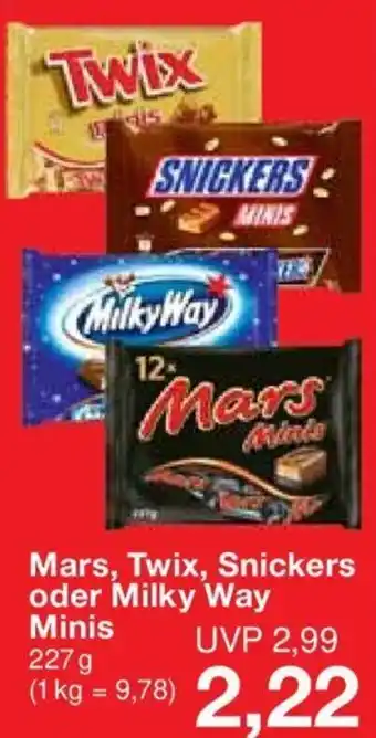 Jawoll Mars, Twix, Snickers oder Milky Way Minis 227 g Angebot