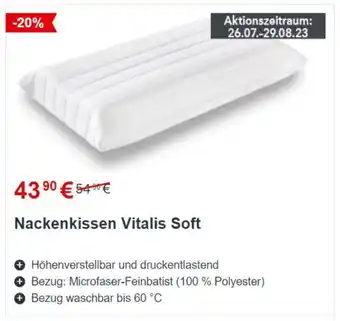 Matratzen Concord Nackenkissen Vitalis Soft Angebot