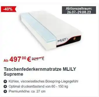 Matratzen Concord MLILY Taschenfederkernmatratze Supreme Angebot