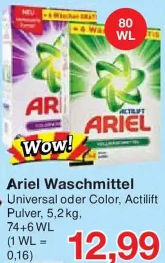 Jawoll Ariel Waschmittel 80 WL Angebot