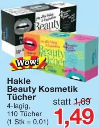 Jawoll Hakle Beauty Kosmetik Tücher 4-lagig, 110 Tücher Angebot