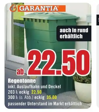 B1 Discount Baumarkt GARANTIAⓇ Regentonne 203L Angebot