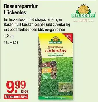 V Baumarkt Neudorff Rasenreparatur Lückenlos Angebot