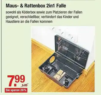 V Baumarkt Maus- & Rattenbox 2in1 Falle Angebot