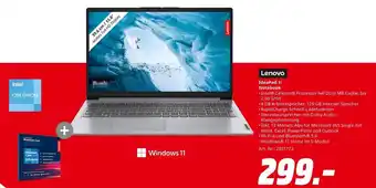 MediaMarkt Lenovo Notebook Ideapad 1i Angebot