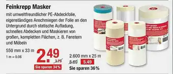 V Baumarkt Feinkrepp Masker Angebot