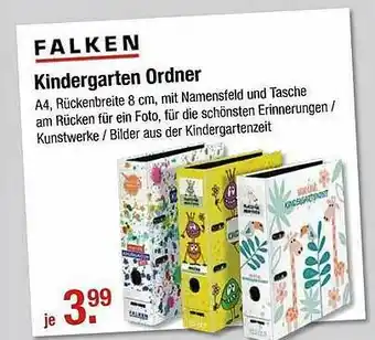 V Markt Falken Kindergarten Ordner Angebot