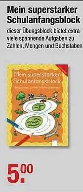 V Markt Mein Superstarker Schulanfangsblock Angebot