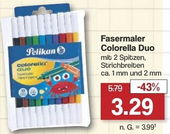 Famila Nord West Pelikan Fasermaler Colorella Duo Angebot