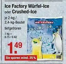 V Markt Ice Factory Würfel-ice Oder Crushed-ice Angebot