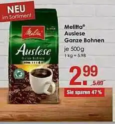 V Markt Melitta Auslese Ganze Bohnen Angebot