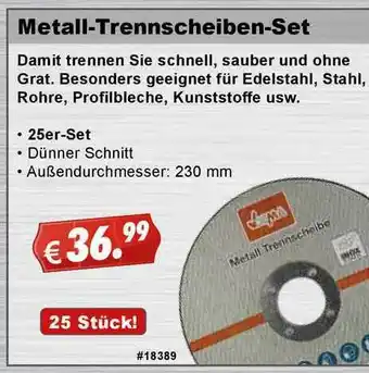 Stabilo Fachmarkt Mtall-trennscheiben-set Angebot