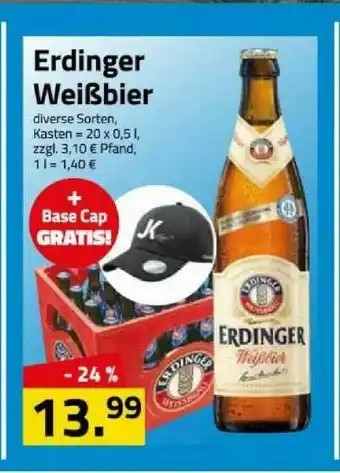 Logo Getränkemarkt Erdinger Weißbier Angebot