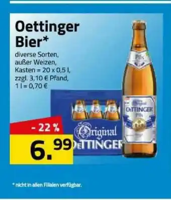 Logo Getränkemarkt Oettinger Bier Angebot