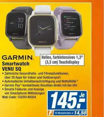 expert Octomedia Garmin Smartwatch Venu Sq Angebot