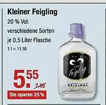 V Markt Kleiner Feigling Angebot