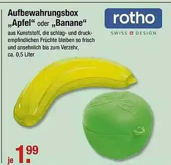 V Markt Rotho Aufbewahrungsbox „apfel” Oder „banane” Angebot