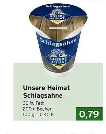 CAP Markt Unsere Heimat Schlagsahne Angebot