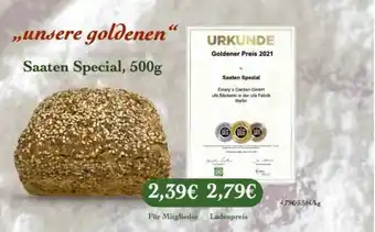 LPG Biomarkt Saaten Special Angebot