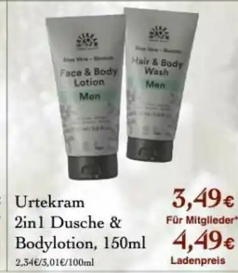 LPG Biomarkt Urtekram 2in1 Dusche & Bodylotion Angebot