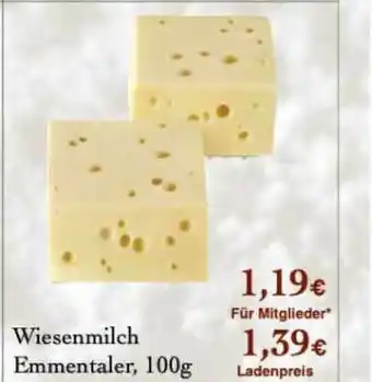 LPG Biomarkt Wiesenmilch Emmentaler Angebot