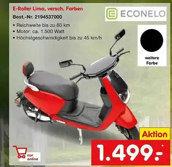 Netto Marken-Discount Econello E-roller Lima Angebot