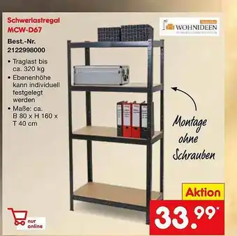 Netto Marken-Discount Wohnideen Schwerlastregal Mcw-d67 Angebot