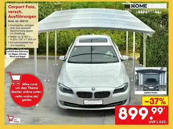 Netto Marken-Discount Home Deluxe Carport Falo Angebot