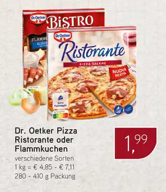 Dornseifer Dr. Oetker Pizza Ristorante oder Flammkuchen 280-410g Angebot