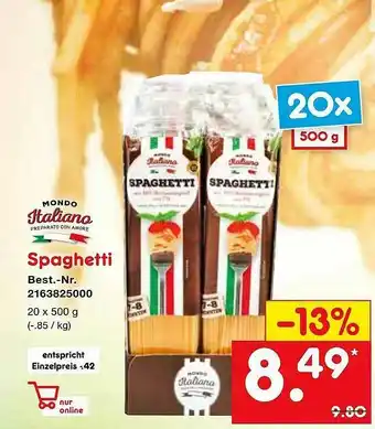 Netto Marken-Discount Mondo Italiano Spaghetti Angebot