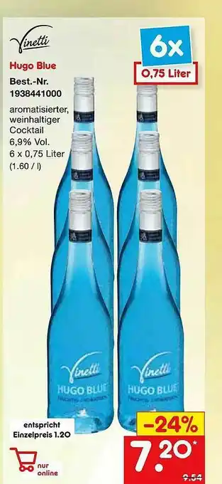 Netto Marken-Discount Vinetti Hugo Blue Angebot