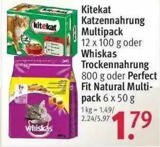 Rossmann Kitekat Katzennahrung Oder Whiskas Trockennahrung Oder Perfect Fit Natural Multipack Angebot