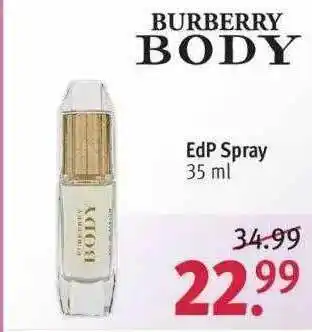 Rossmann Burberry Body Edp Spray Angebot