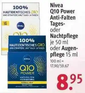 Rossmann Nivea Q10 Power Anti-falten Tages- Oder Nachtpflege Oder Augenpflege Angebot