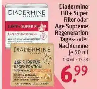 Rossmann Diadermine Lift+ Super Filler Oder Age Supreme Regeneration Tages- Oder Nachtcreme Angebot