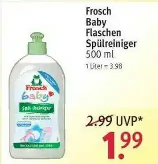 Rossmann Frosch Baby Flaschen Spülreiniger Angebot