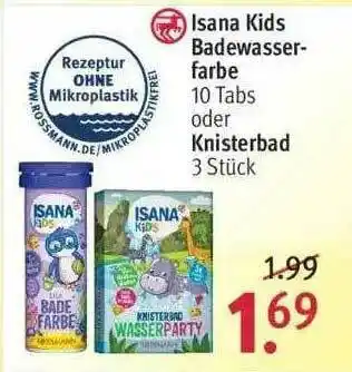 Rossmann Isana Kids Badewasserfarbe Oder Knisterbad Angebot